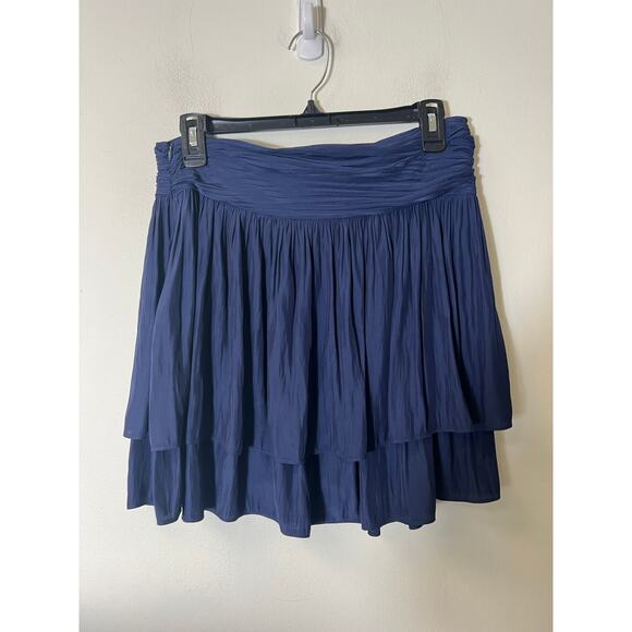 😍RAMY BROOK! Elegant Navy Blue Layered Skirt - Picture 3 of 4